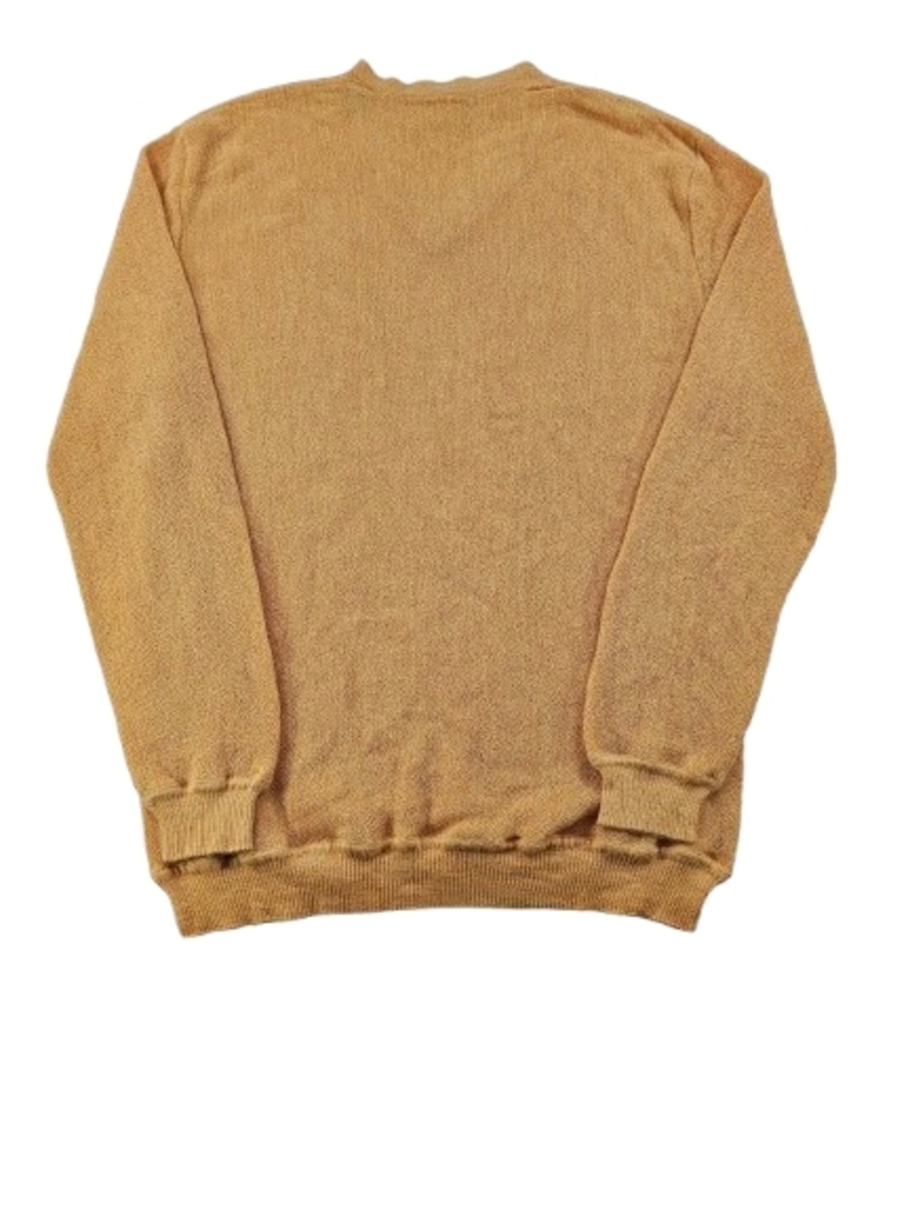 Gordon's Limited Baby Alpaca Wool Ribbed V Neck Sweater Vest Men's XL Tan Yellow - Picture 3 of 9